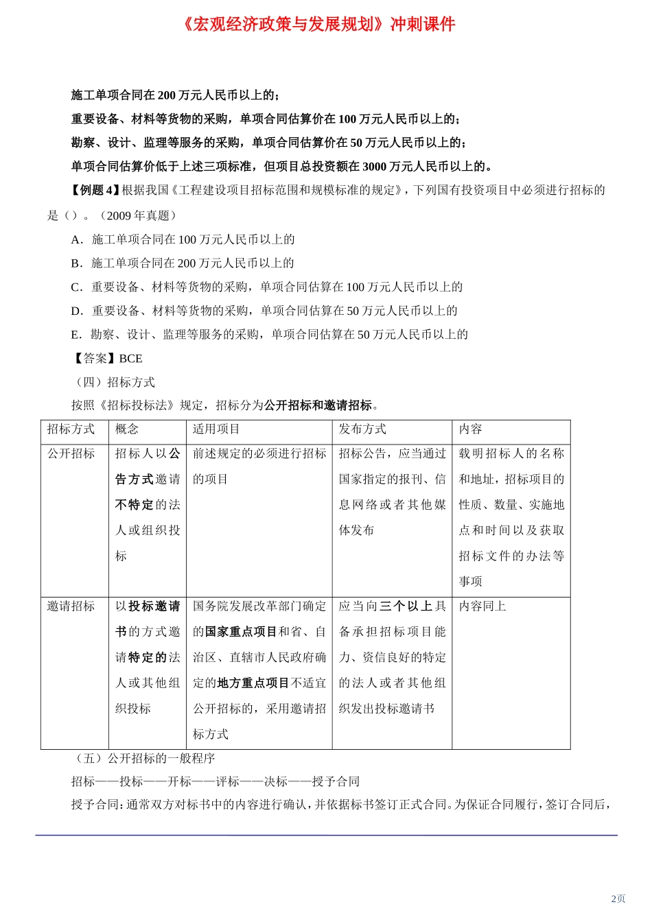咨询工程师《宏观经济政策与发展规划》冲刺课件第12讲-第三章第三节投资项目管理制度(下)(2012年新版)_第2页