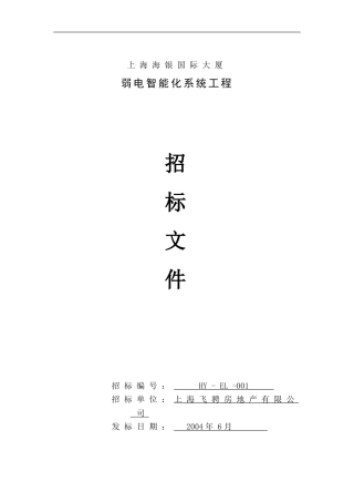 咨询工程银海国际弱电招标文件6-3