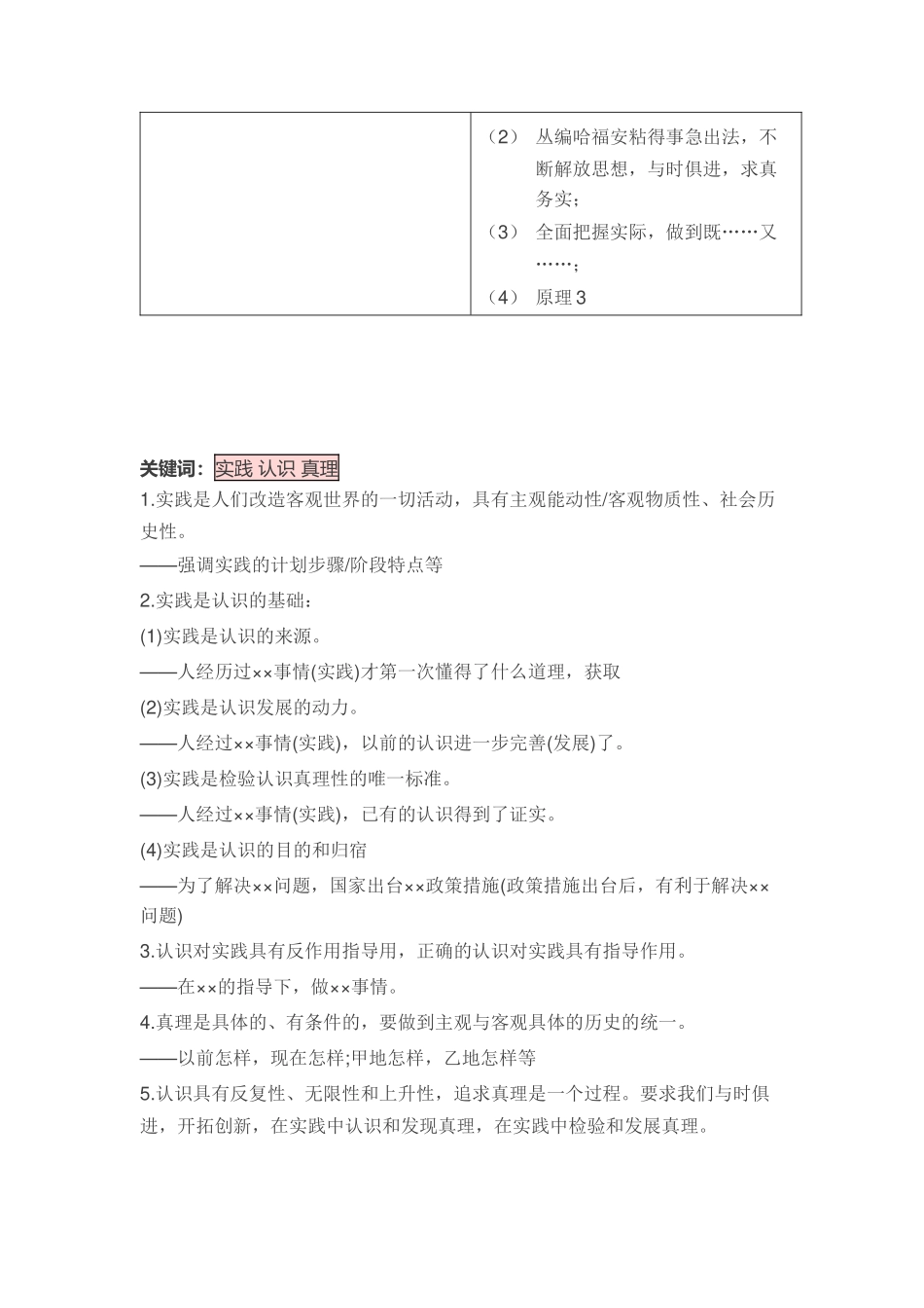 哲学与生活万能答题模板_第2页