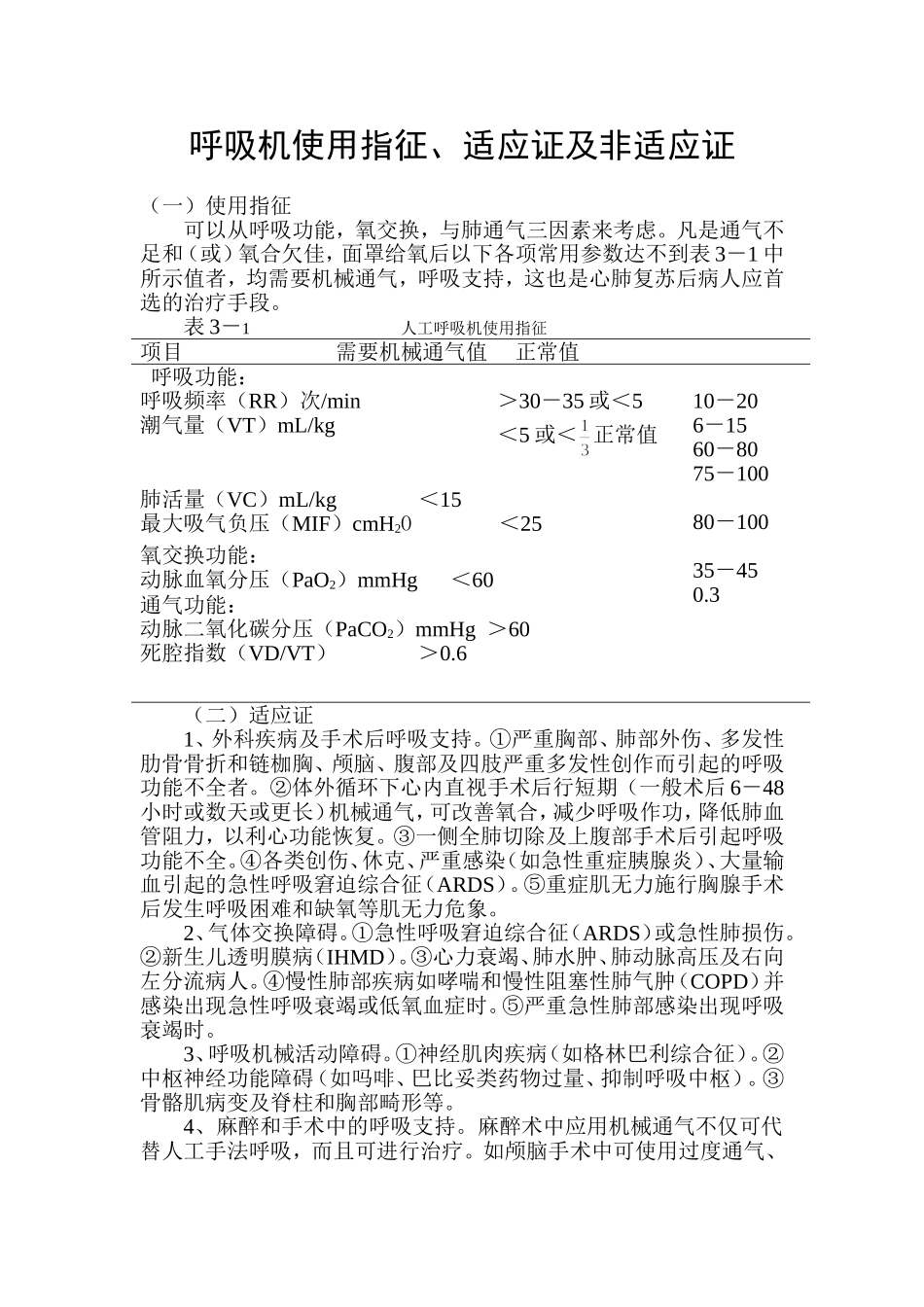 呼吸机使用指征_第1页