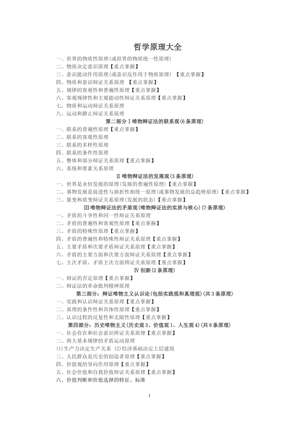 哲学原理大全_第1页
