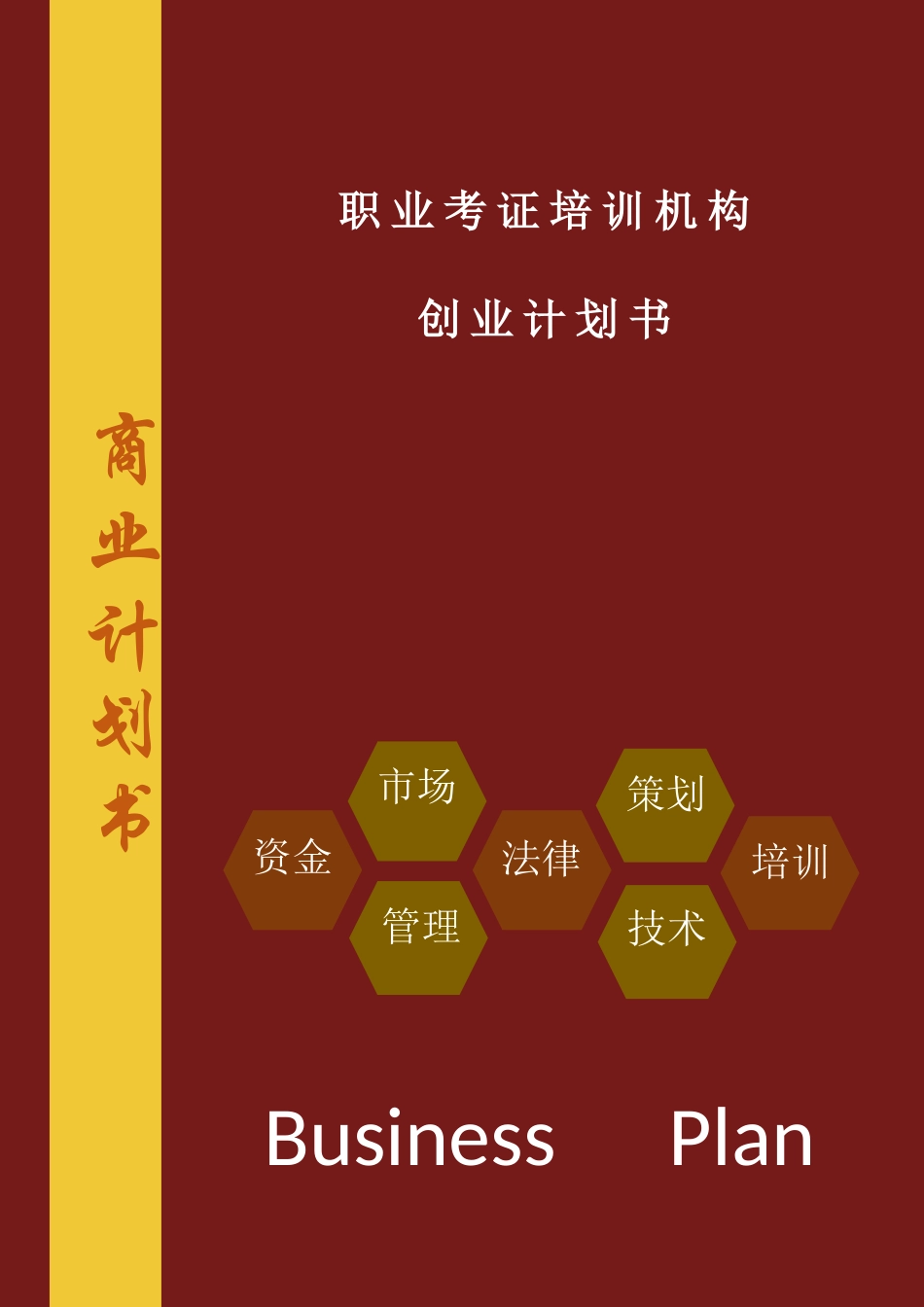 启辰职业考证培训机构商业计划书_第1页