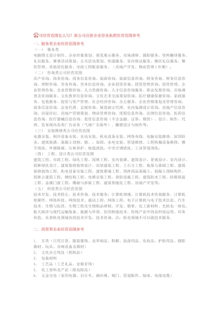 告诉你怎么写经营范围