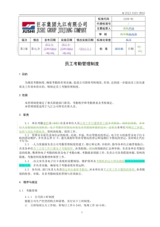 员工考勤管理制度(同名8425)