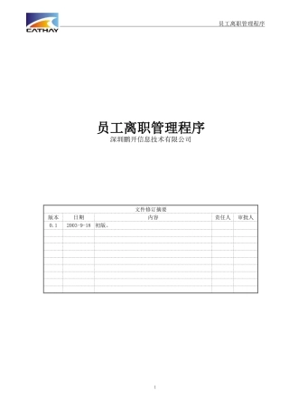 员工离职程序(标准版)