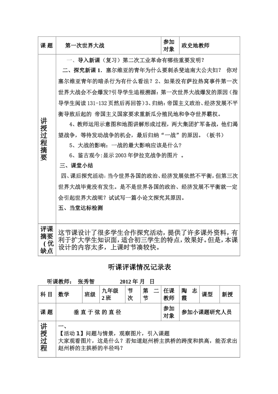 听课记录表(同名6151)_第3页