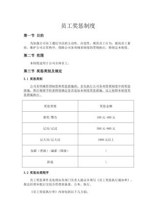 员工奖惩制度(同名13148)
