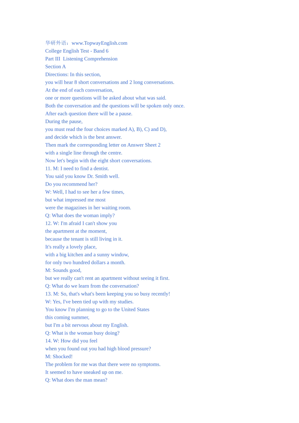 听力常用句式_第1页