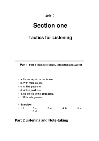听力教程第二版第二册Unit-2答案