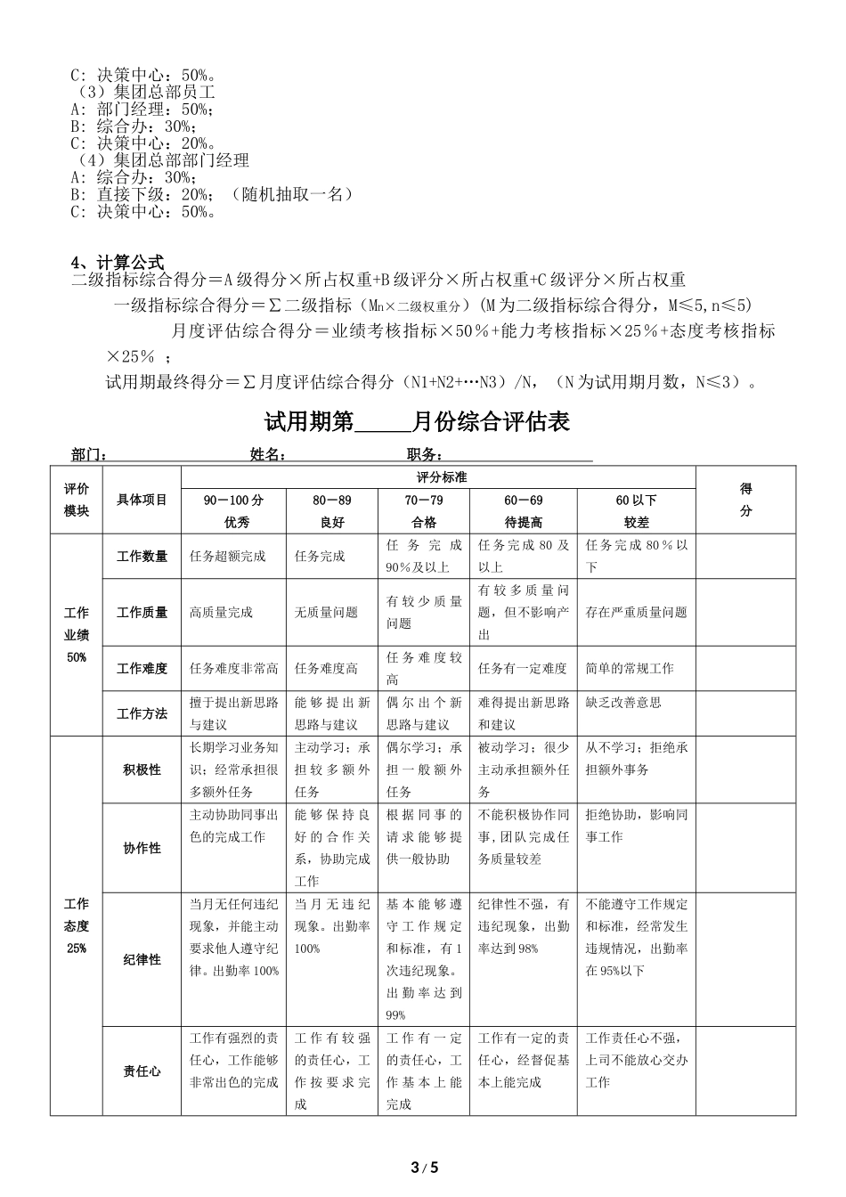 员工试用期考核管理办法(定稿)_第3页
