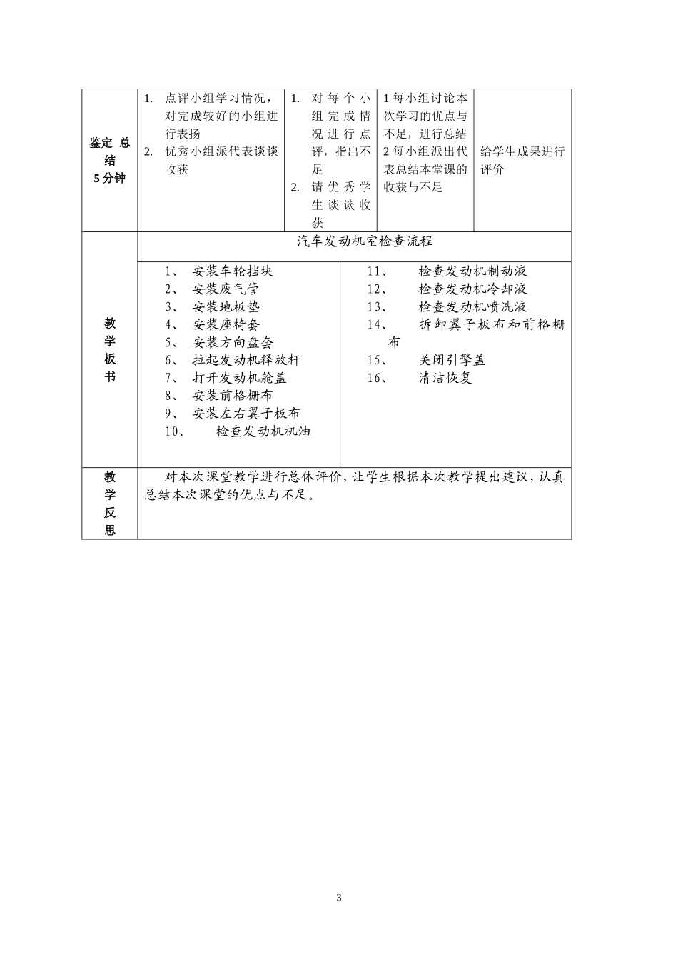 吴万林《汽车保养》公开课教案_第3页