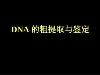 DNA的粗提取与鉴定