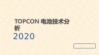 Topcon技术分析