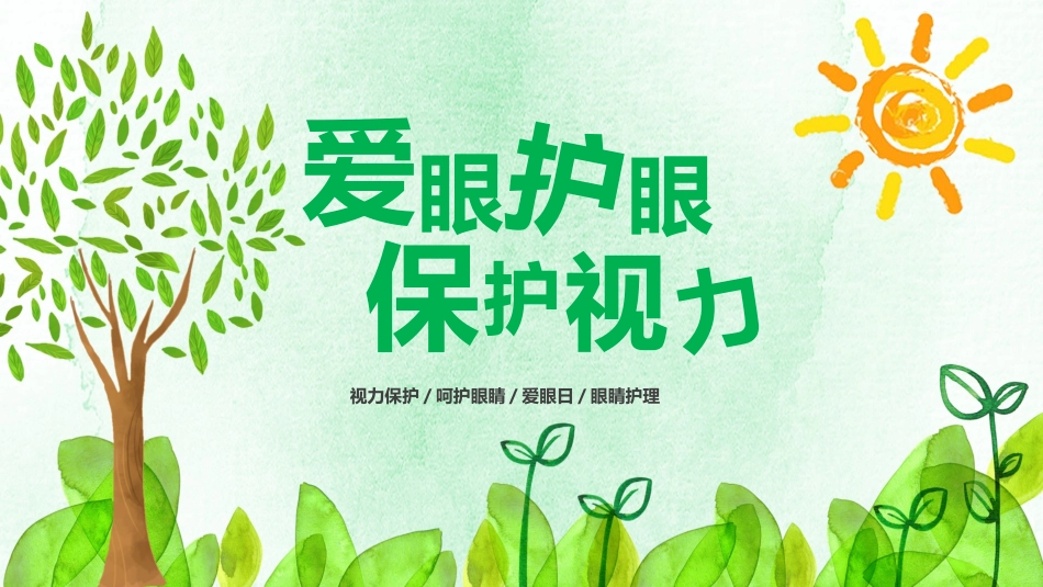 爱眼护眼保护视力模板_第1页