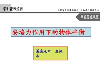 安培力作用下的物体平衡课件