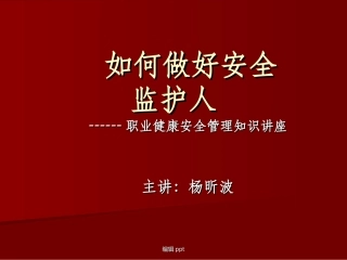 安全监护人资格