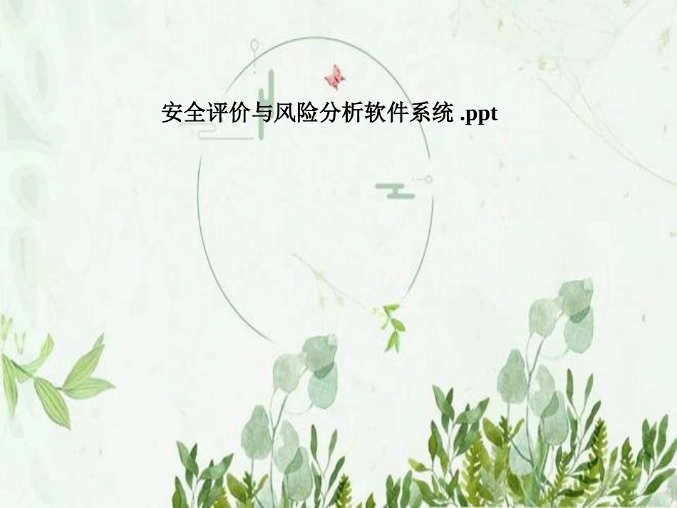 安全评价与风险分析软件系统_第1页