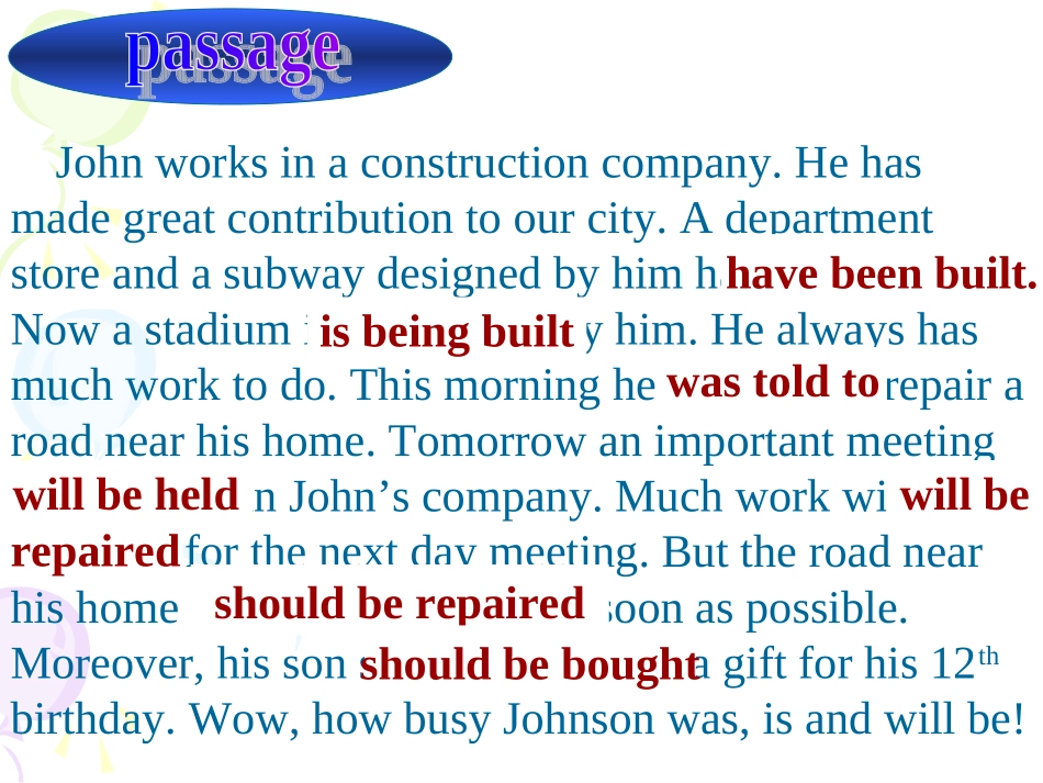 被动语态及主动表被动解析_第2页