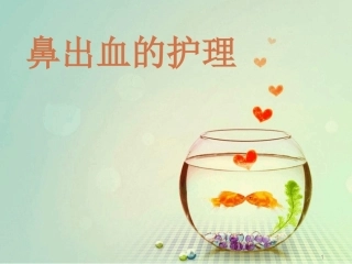 鼻出血的护理最新课件