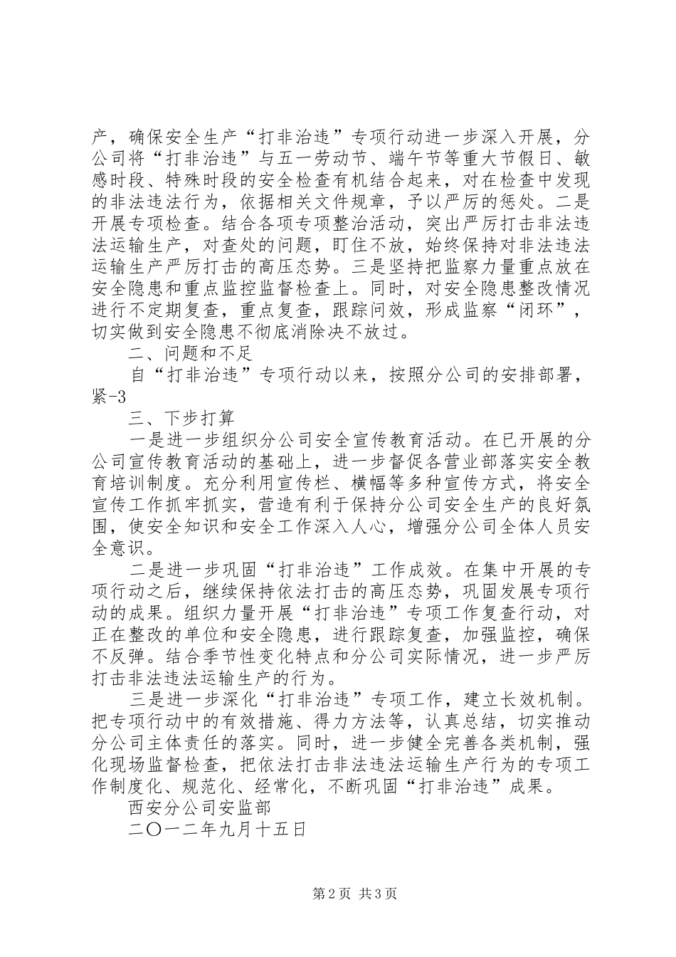 打非治违专项行动总结_第2页