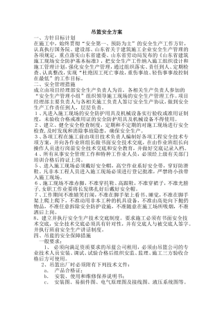 吊篮安全方案