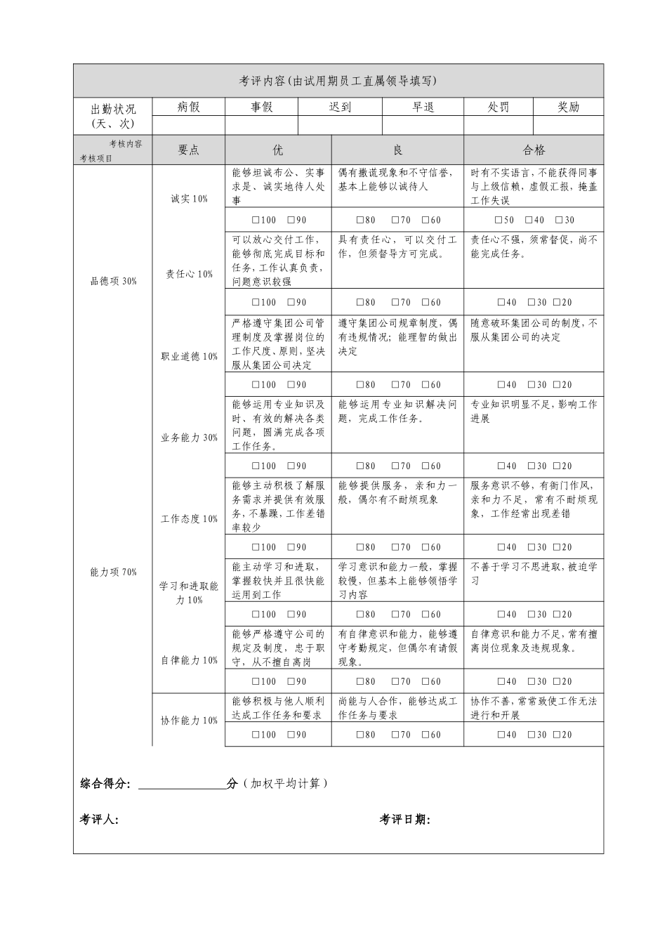 员工转正审批表_第3页