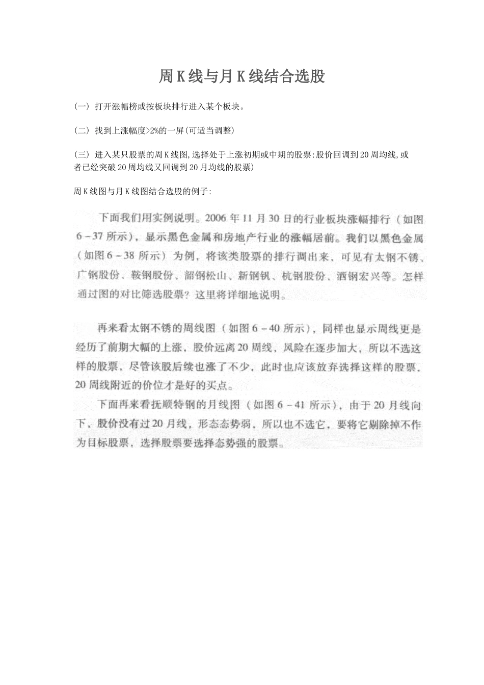 周K线与月K线结合选股_第1页