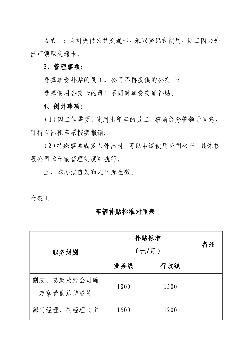 员工交通车辆补贴办法_第3页