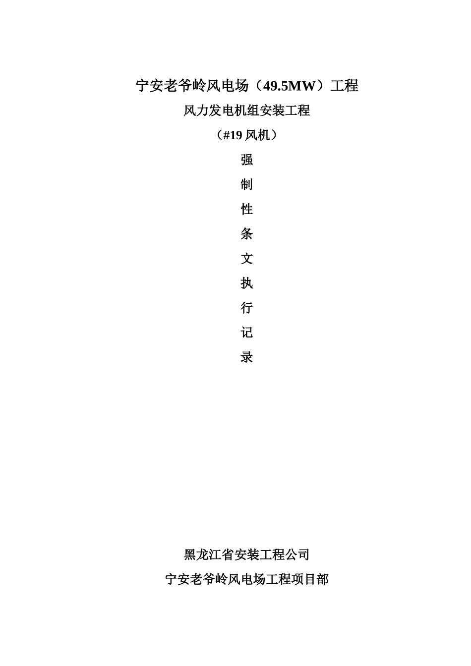 吊装强制性条文执行记录表_第1页