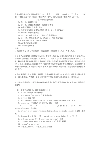 合理安排四级考试时间附高频词汇