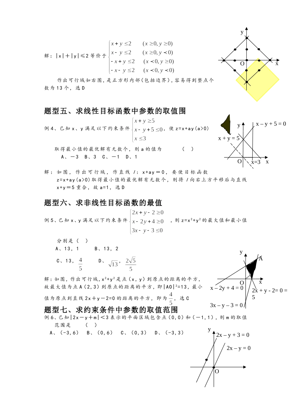 同步—必修五简单线性规划性质与基本应用_第3页