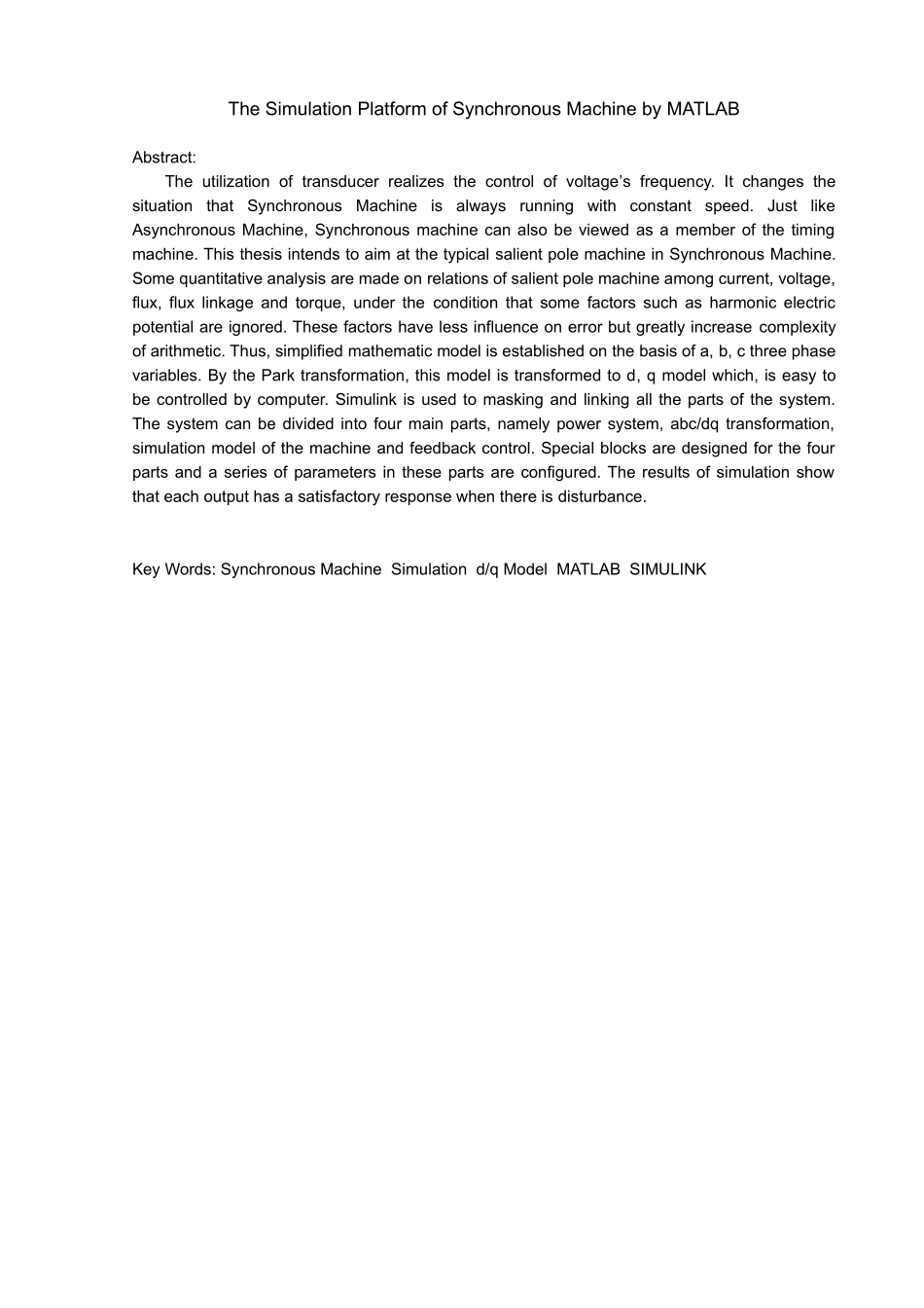 同步电机模型的MATLAB仿真资料(经典)_第2页