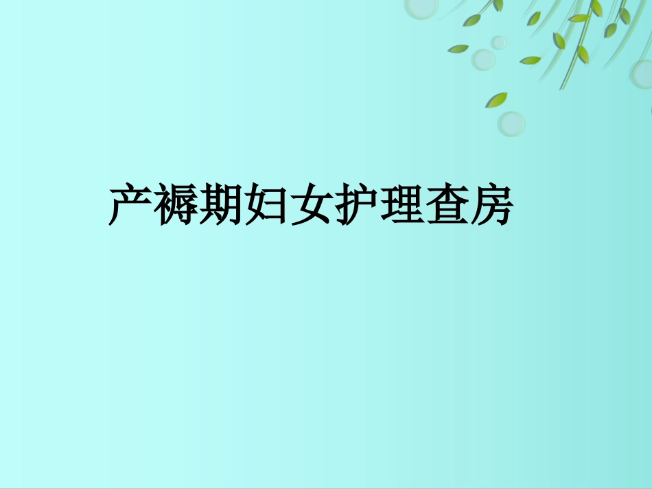 产褥期妇女护理查房_第2页