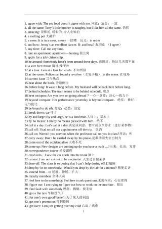 同等学力考研英语必考高频词组