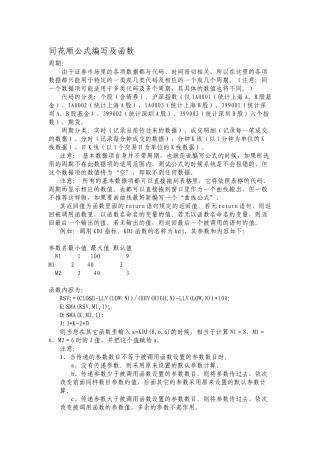 同花顺常用公式函数大全