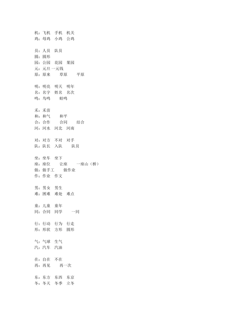 同音字组词--资料_第2页