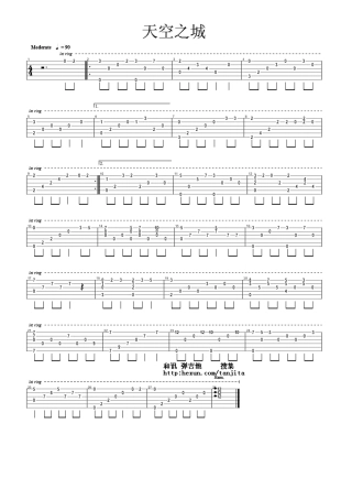 吉他初学者简谱