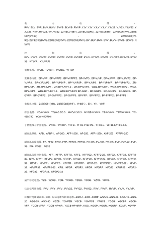 各种电缆的表示