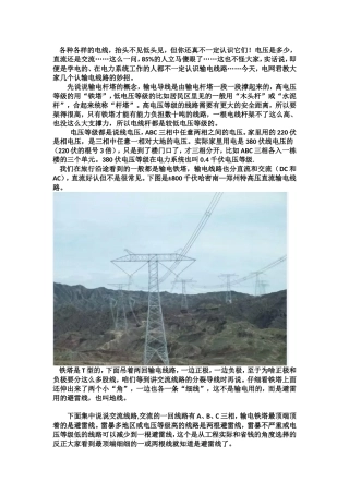 各种各样的输电线路解析