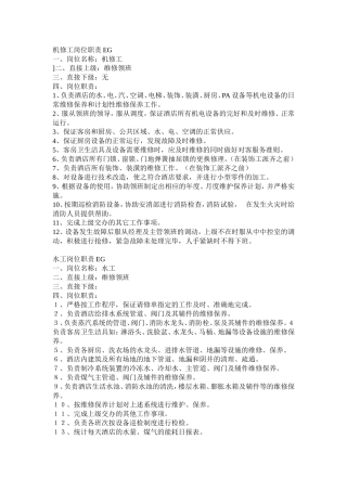 各岗位职责EG