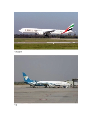 各个国家航空公司的飞机涂装-机型