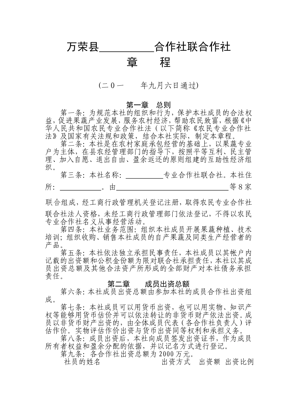 合作社联合社章程_第1页