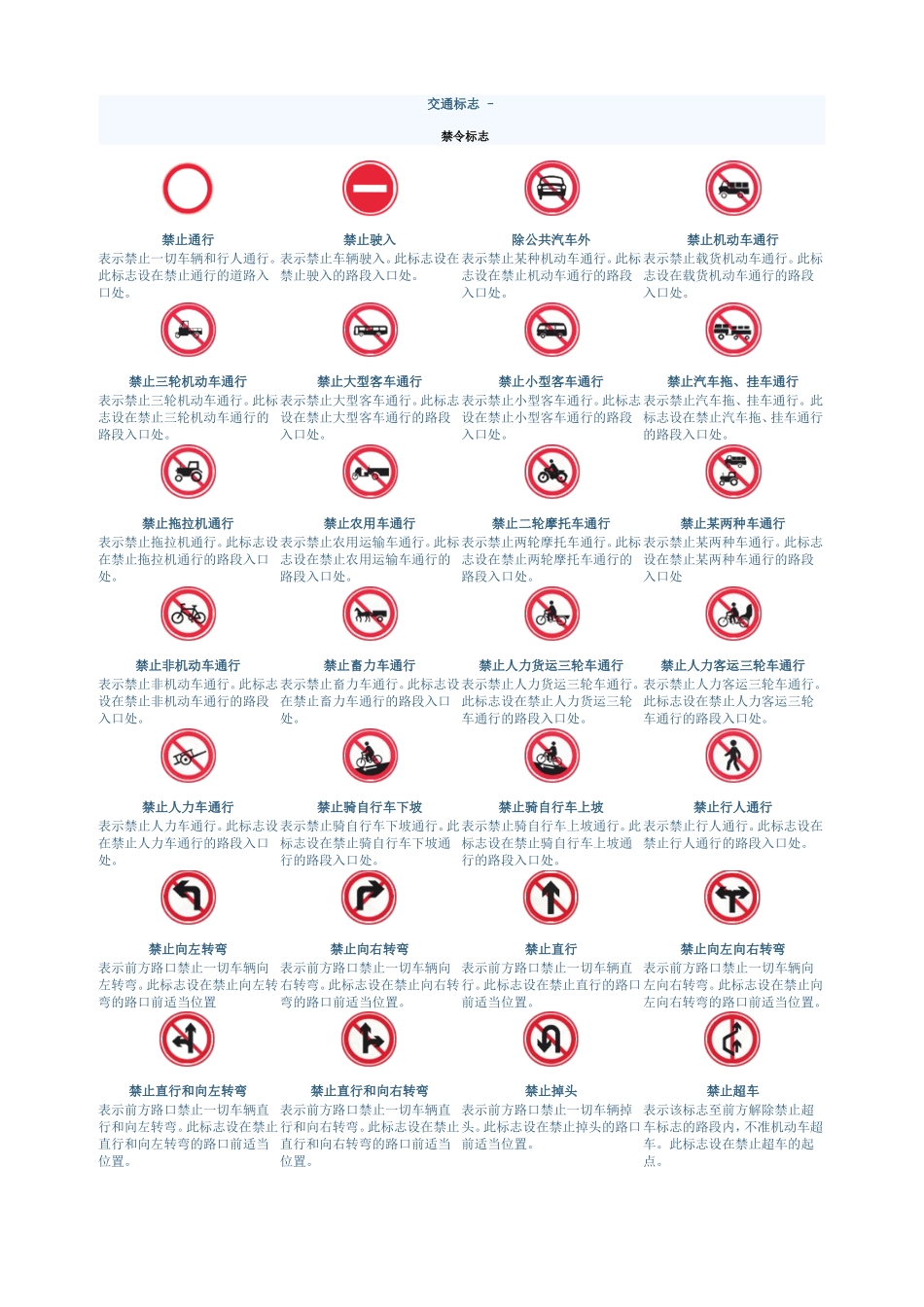 各种交通标志图片超级大全_第3页