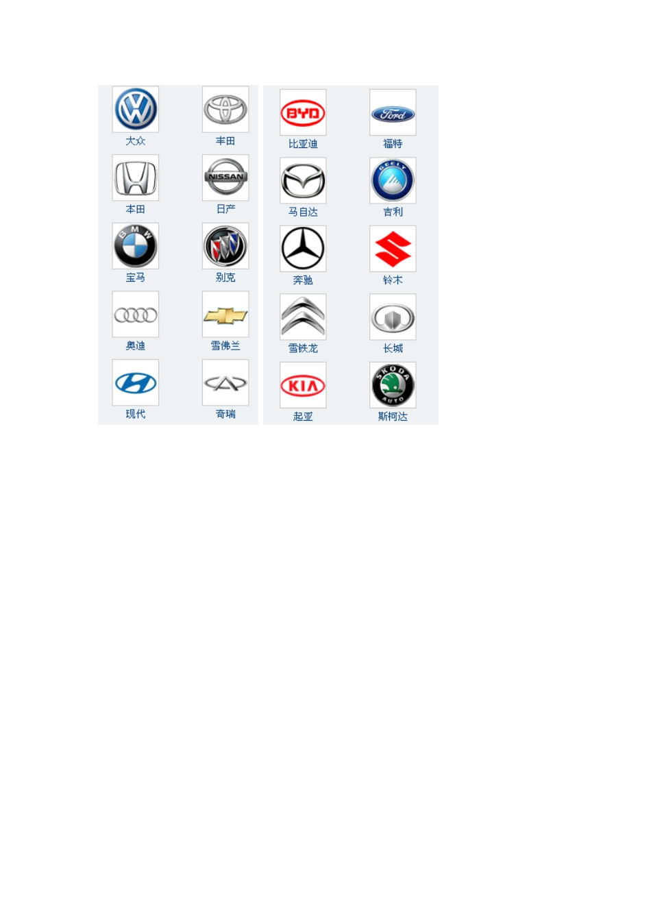 各种汽车品牌及报价_第2页