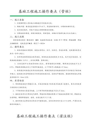 各种施工工艺标准