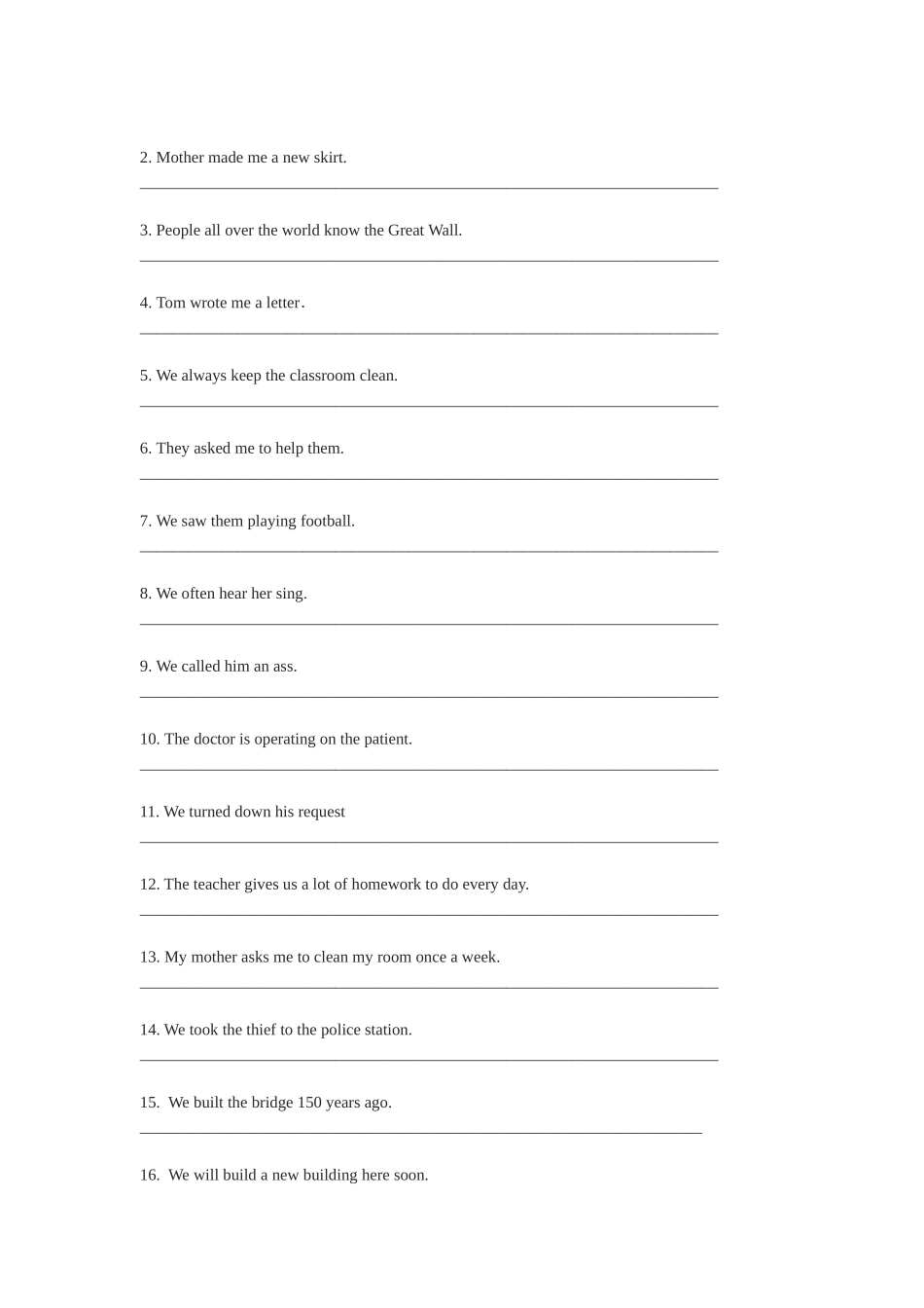 各种时态的被动语态试题-修改版_第3页