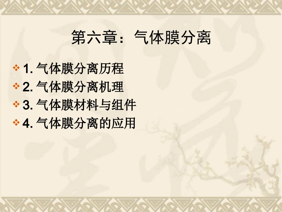 第六章气体膜分离_第1页