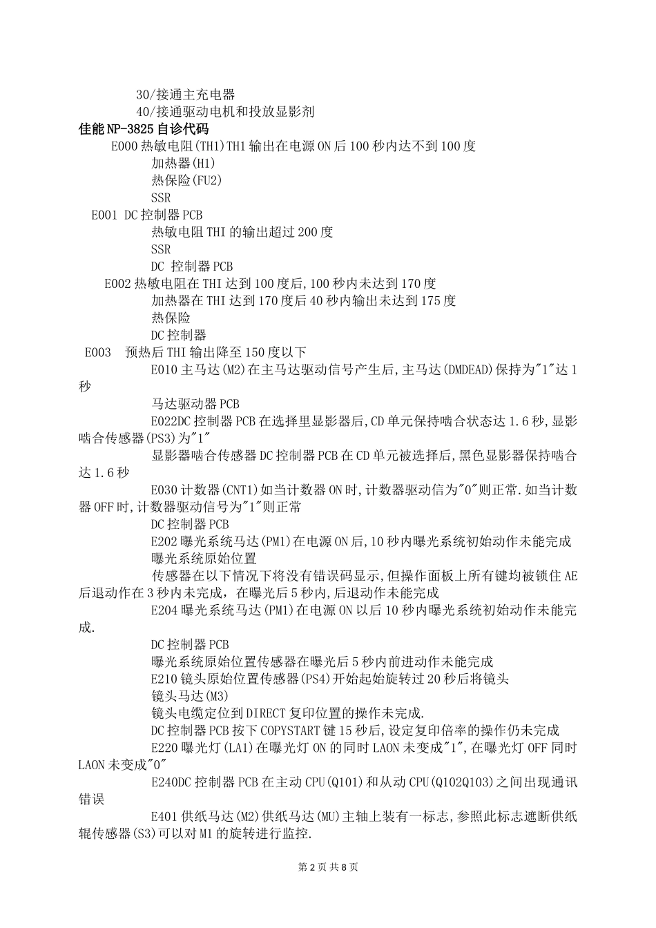 各类复印机维修代码和故障代码和进入方式_第2页