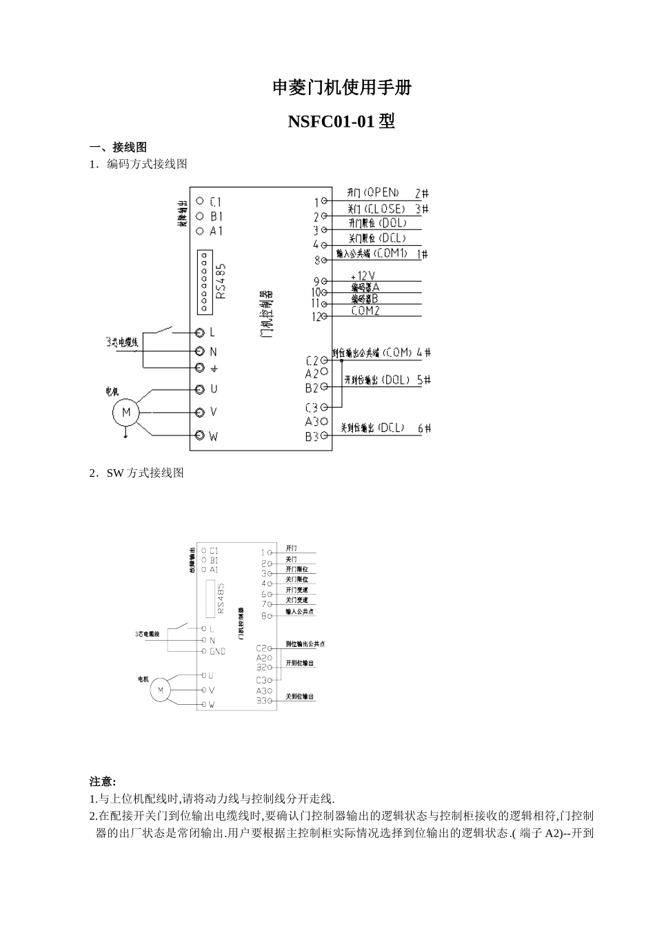 各类门机调试手册_第1页