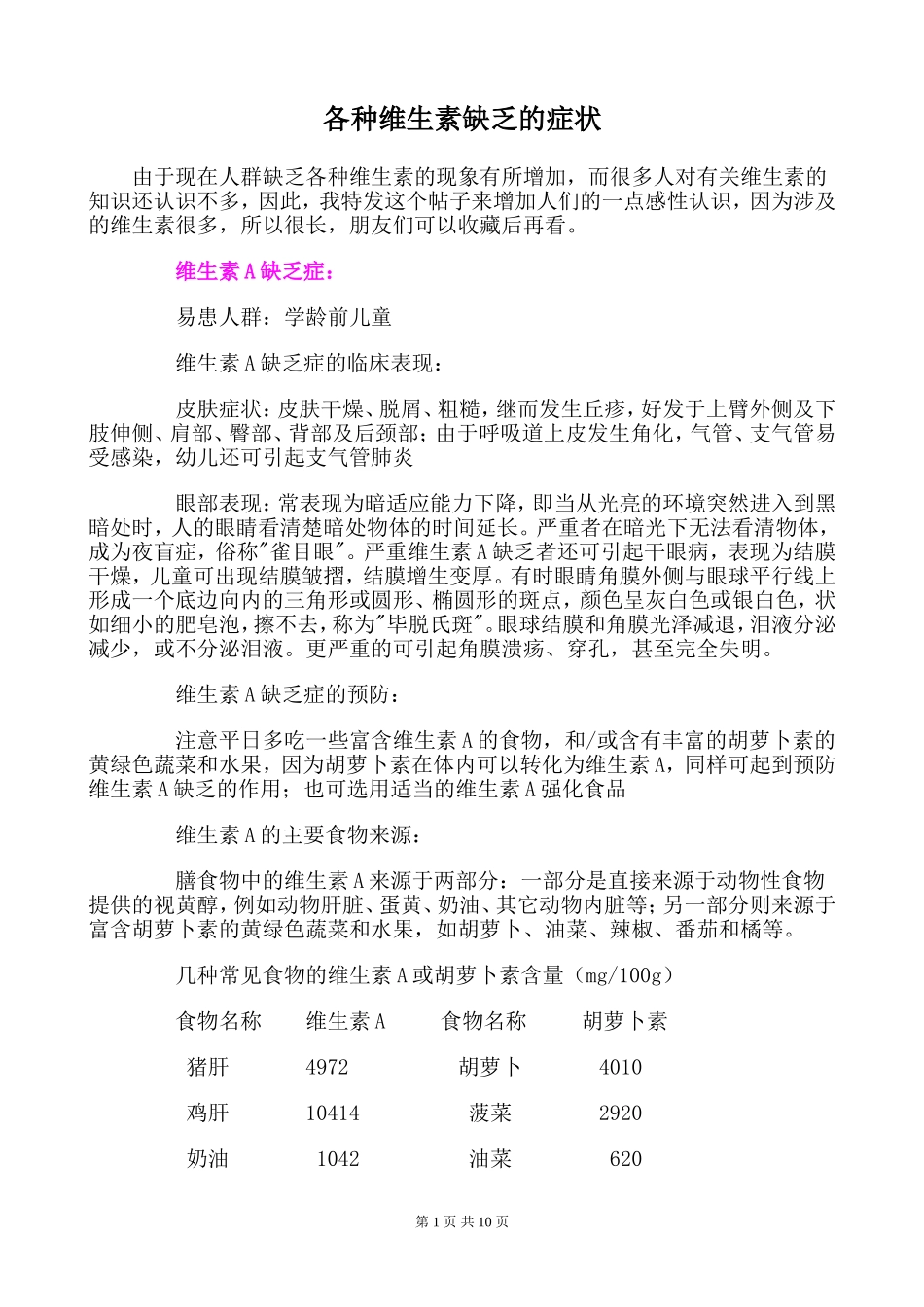 各种维生素缺乏的症状_第1页